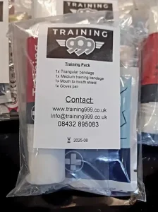 Training pack included with adult and child first aid course