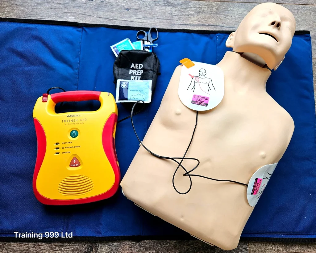 Professional CPR and defibrillator training setup in Norwich